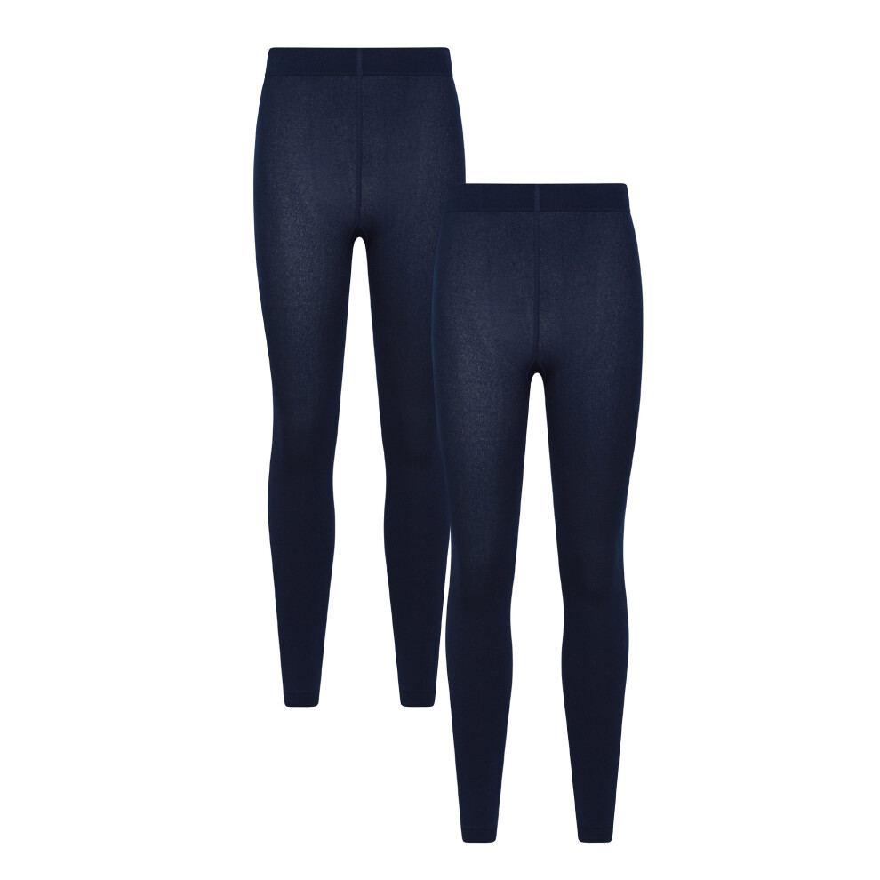Mountain Warehouse (M, Navy) Womens/Ladies Brushed Isotherm Thermal Leggings (Pack Of 2)