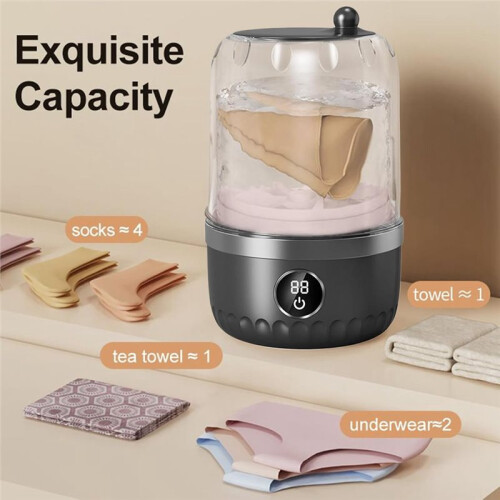 Portable Washing Machine  Laundry Appliance for Compact Cleaning , , Efficient for Clothes, Socks, Fabric 1