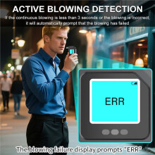Digital Breath Alcohol Tester with 20 Mouthpieces with LCD Display and History Recall
