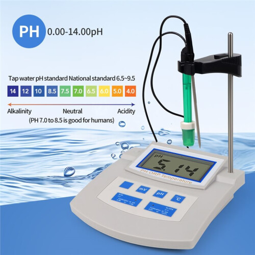 Water Quality Detector PH Temp ORP Meter Automatic Calibration Acidity Meter for Domestic Water EU Plug 1