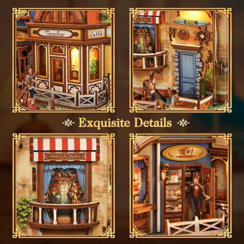 Kit Booknook 3D Tonecheer - Maison Miniature Éclairée - Modélisation DIY 2