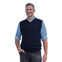 (L, Navy) WoolOvers Mens Cashmere Sweater Vest