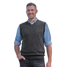 (M, Dark Charcoal) WoolOvers Mens Cashmere Sweater Vest