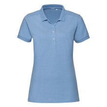 (S, Sky) Russell Womens/Ladies Stretch Fitted Polo Shirt
