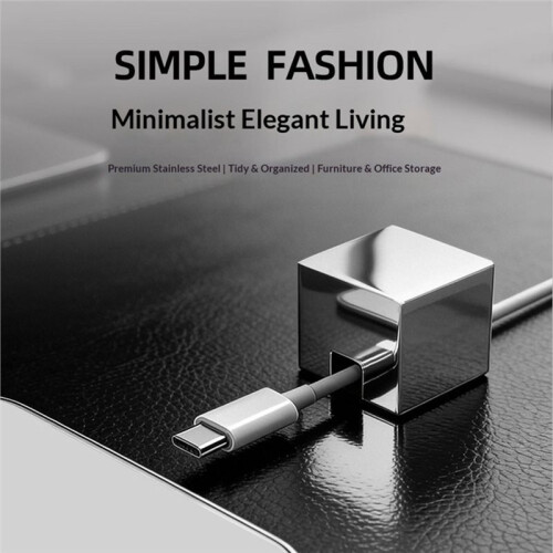 Desktop Cord Cable Organizer, 304 Stainless Steel Cable Clips,Data Cable Holder for Home 2