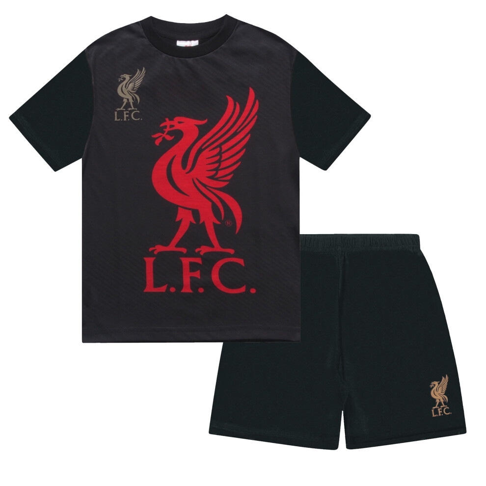 Liverpool Fc Official Football Boys Sublimation Short Pyjamas 2-3 Years Black