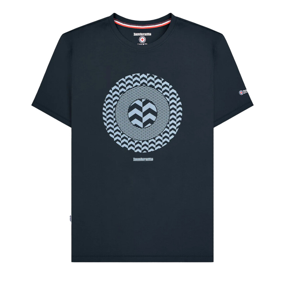 Lambretta (Xl, Navy) Mens Chevron Target T-Shirt Blue,Multicoloured