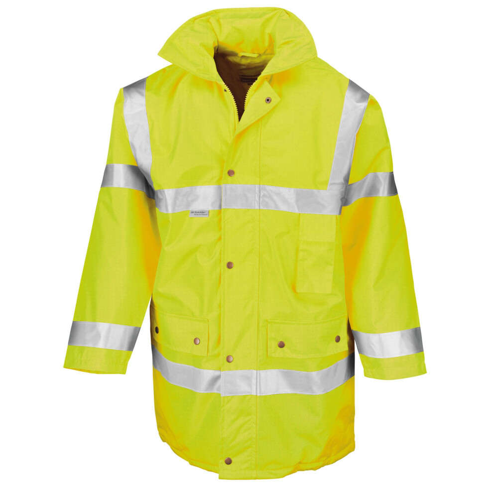 (M, Yellow) Safe-Guard By Result Mens Motorway Hi-Vis Coat 5063425189014