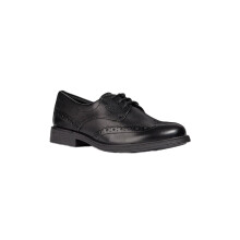 (5 UK Child, Black) Geox Girls Agata D Patent Leather School Shoes