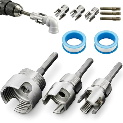 PVC Pipe Threading Kit, Integrating Internal and External Pipe Threading Tools, Suitable for PVC/Plastic Pipes,Threading 1