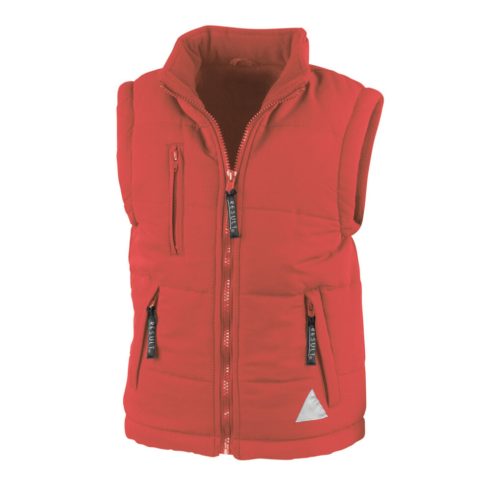 Result (9-10 Years, Red) Childrens/Kids Ultra Padded Gilet