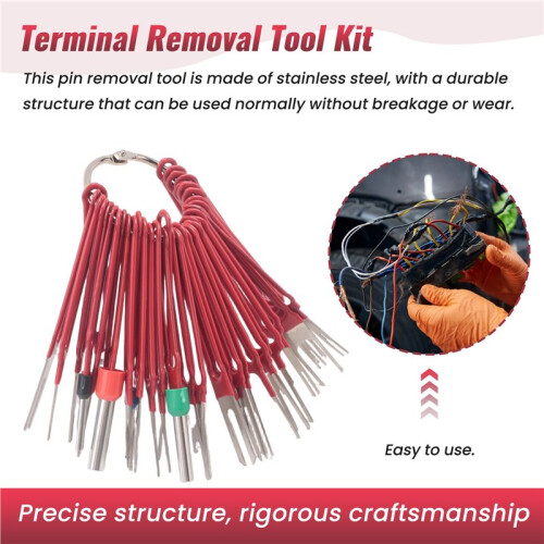 Terminal Removal Tool Kit 39 Pcs, Upgraded Pin Extractor Tool Wire Connector Electrical Pin Removal Tool Pin Tools Set 2