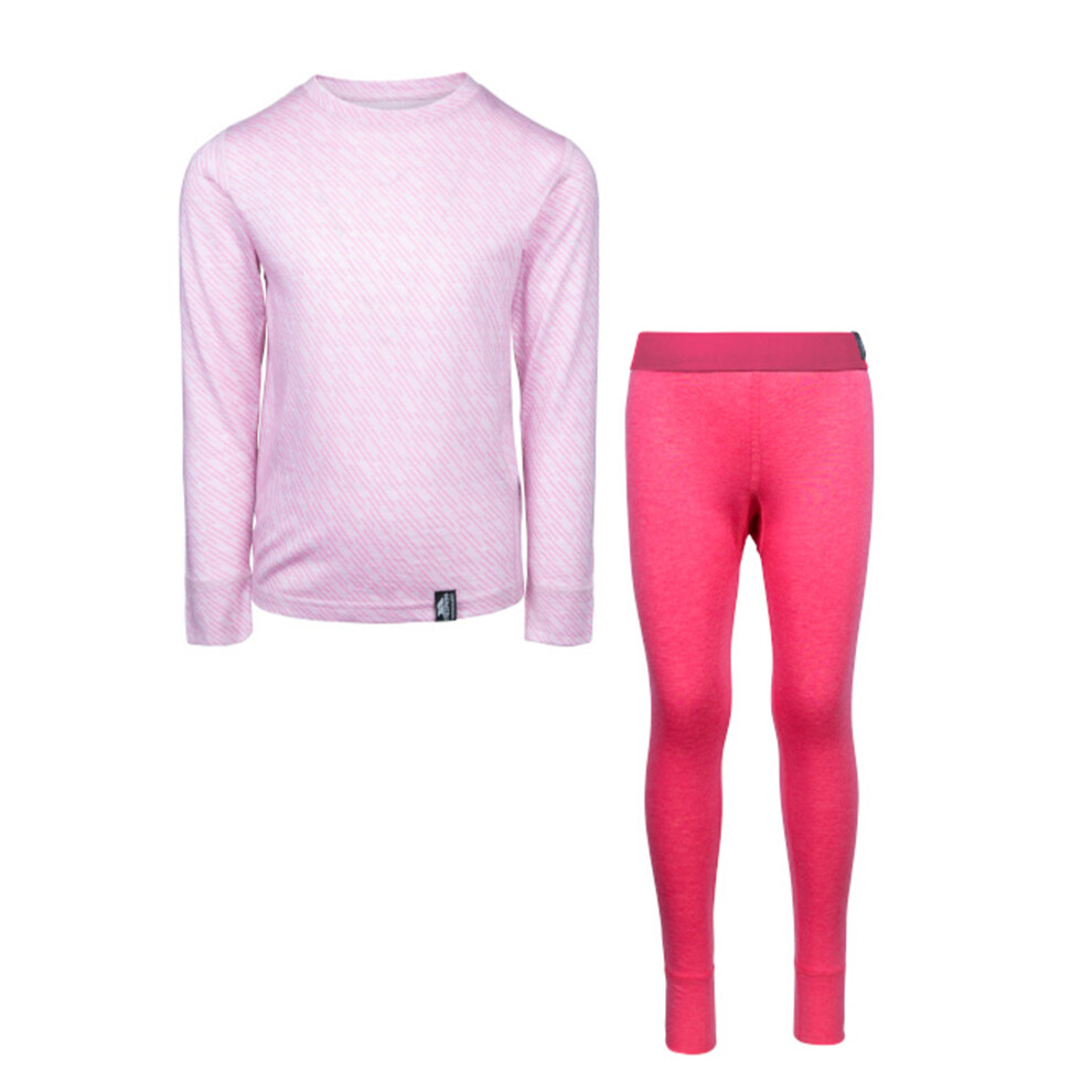 Trespass (11-12 Years, Rose) Childrens/Kids Alec Base Layer Set