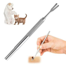 Dog Tick Remover Kit Flea Remover Hook Tweezer for Dogs Tick Clamp Pets Cat Dog Miates Flea Extractor Accessories