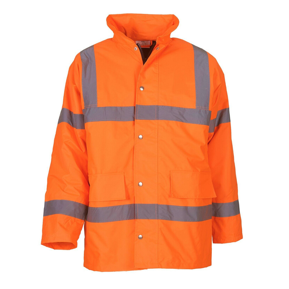 (6Xl, Hi Vis Orange) Yoko Mens Hi-Vis Road Safety Jacket (Pack Of 2) 5059269135560