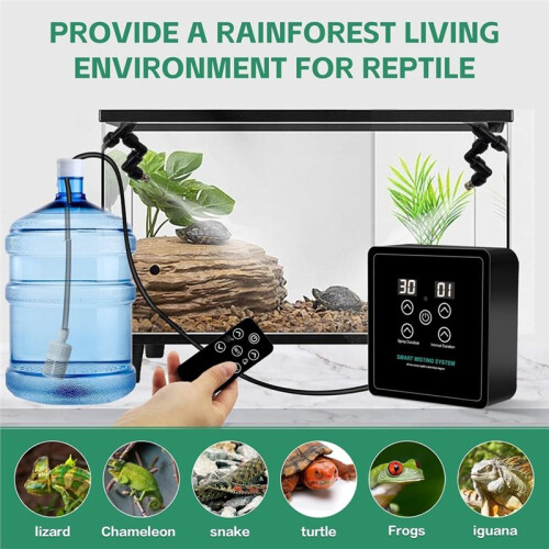 1set Automatic Reptile Humidifier with Timer, Suitable for System of Chameleon, Snake, Frog, Turtle and Lizard 1