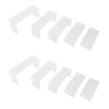 10 Pack Clear Acrylic Display Risers, 5 Sizes Acrylic Jewelry Display Riser Shelf Showcase Fixtures for Cake, Display