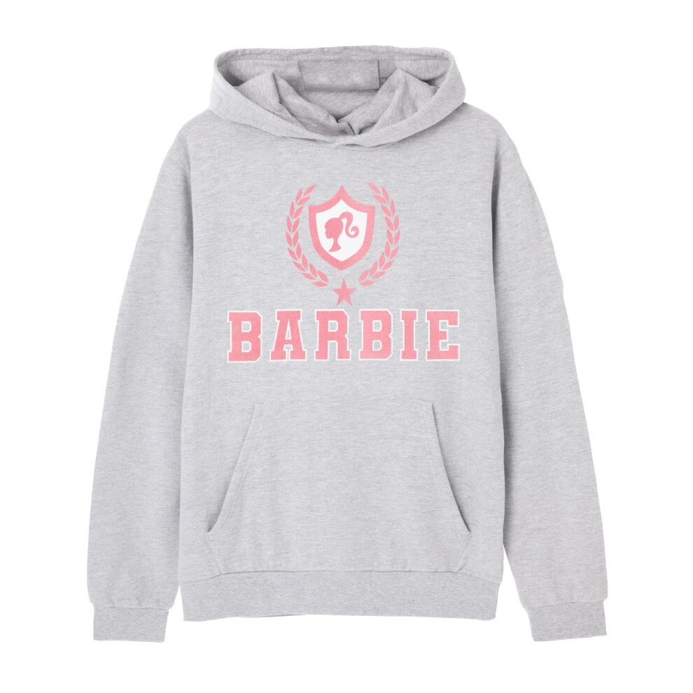Barbie (L, ) Womens/Ladies Collegiate Logo Marl Hoodie Grey