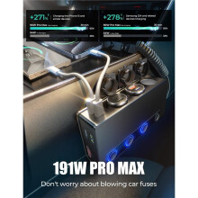 191W Car Charger Splitter with 2 PD/QC3.0 and Isolated Switches Outlet Car Charger for Truck SUV RV