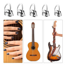 12 Piezas de Púas de Metal de Acero Inoxidable, Diseño Abierto Que Incluye Púas para el Pulgar y el Dedo, Ajustables para Guitarra y Banjo