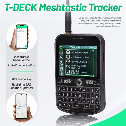 T-Deck  Lora Mesh Radio 868MHz Meshtastic Development Board GPS Long Range Communication Module+External Antenna 2