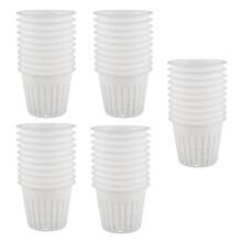50 StÜCke 3 Zoll Schwere Last Masche Topf Netz Tasse Korb Hydroponischen Aeroponischen Pflanzen Wachsen Klon Weiß