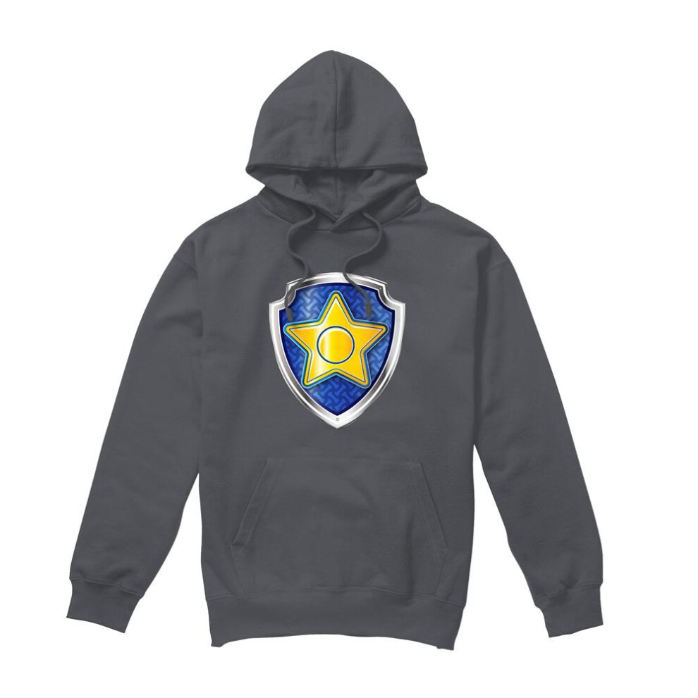Paw Patrol (Xl, Charcoal) Mens Chase Badge Hoodie Multicoloured