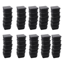 200 StüCk Kunststoff Vierkant-Blindstopfen Endkappen RohreinsäTze 25Mm X 25Mm