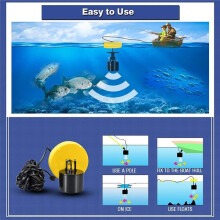 Kayak Portable Fish Depth Finder Water Handheld Fish Finder Sonar Castable Kayak Boat Fishfinder Transducer Fishing LCD