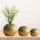 Elegant Round Ceramic Vase with Hammer Pattern for Home and Decor Gold 5