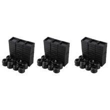 Coffret D'Affichage de Pièces de 90 Porte-Présentoirs à Cadre Flottant 3D avec Supports Noir