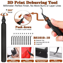 Kit D'Outils pour Imprimante 3D FDM/SLA (66 Pièces) : Outil D'Ébavurage, Grattoirs, Brosses, Perceuse Manuelle, Pinces à Épiler et Encore