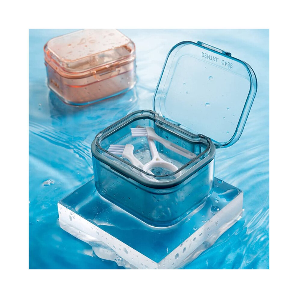 Retainer Case, Denture Bath Box With Strainer Basket, Mouth Guard Case, Braces Cleaner Cup, Cute Denture Cleaning Holder 4711148284547