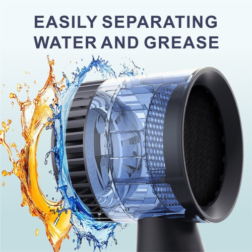 Compact Tabletop Kitchen Extractor with Multi-Layer Filtration, 3-Speed Fan Control, and Easy Clean Features A EU Plug