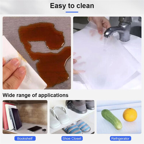 5M Shelf and Drawer Liners Non-Adhesive Thick Strong Grip Liners Clear Drawer Liners for Bathroom Drawers 1