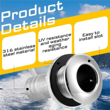 2 Pcs Thru Hull Fittings Boats Thru Hull Connector Marine Boat Plumbing Fittings for Boats Yachts Rv