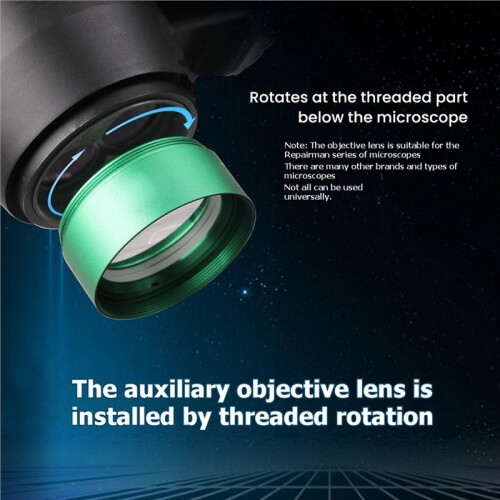 Mr.Yang 0.5X Microscope Auxiliary Objective Auxiliary Objective Lens for Microscope Board Electronic Soldering Repair