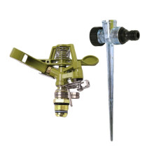 4X 360 Degree Rotary Irrigation Sprayer Sprinkler for Lawn Garden Yard Grass Metal Impulse Spike Hose Water Sprayer