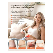 Lymphatic Drainage Massager for Legs, Arms & Belly - Anti Cellulite & Stretch Reduction for Legs