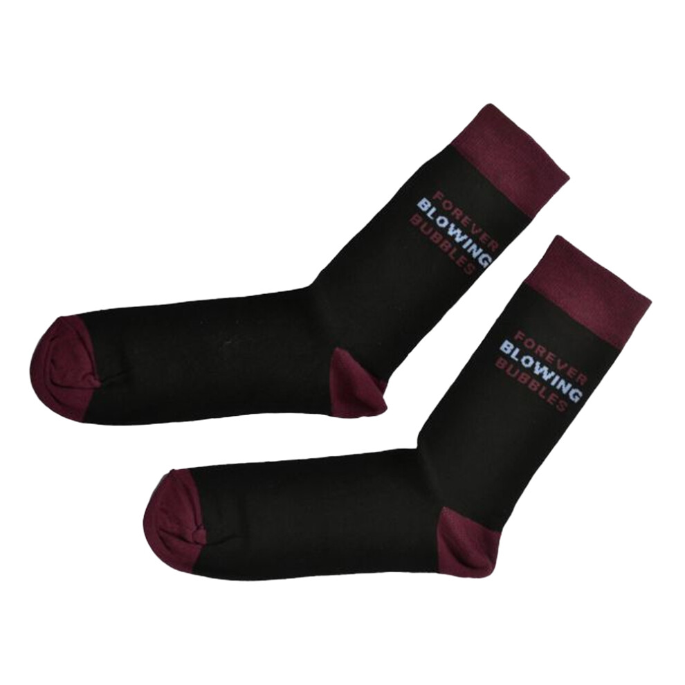 West Ham United Fc Unisex Adult Irons Forever Blowing Bubbles Socks Black