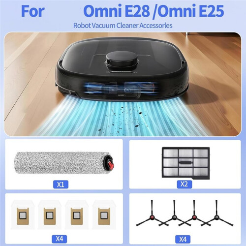 10 Pack Robot Vacuum Replacement Part,Compatible for  E28 Omni/E25 Omni Vacuum Replacement 2