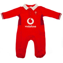 (3-6 Months, Red) Wales RU Baby Crest Sleepsuit
