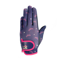 (S, Navy/Pink) Little Rider Childrens/Kids Sabina Mesh Riding Gloves