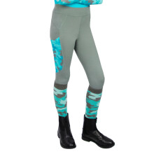 (9-10 Years, Pacific Blue/Grey) Hy Childrens/Kids DynaForce Horse Riding Tights