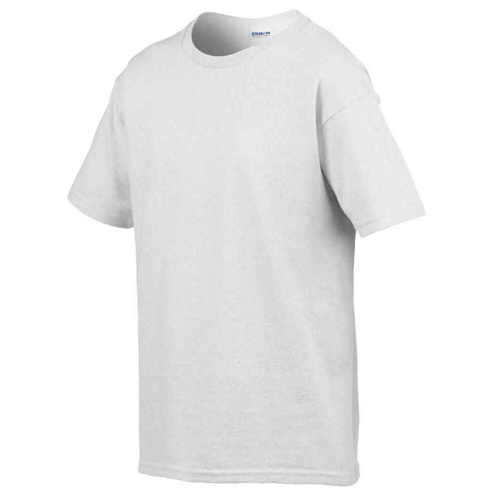 Gildan (9-11 Years, ) Childrens/Kids Softstyle Ringspun Cotton T-Shirt White