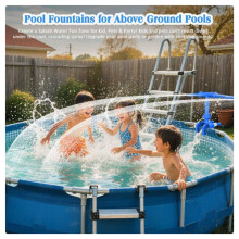 Fontaine de Piscine Hors à Double Cascade Réglable à 360 - Compatible avec les Margelles de 3 à 12 cm (1,18 à 4,72 Pouces) - Arroseur de Piscine