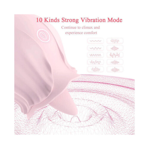 Tongue Lick Rose Vibrator (Pink) 1