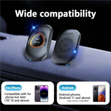 Wireless CarPlay AI Box Plug and Android 15 Car Multimedia Video Box for Cars with Wired CarPlay