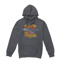(M, Charcoal) Star Trek Mens NCC-1701 Hoodie
