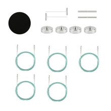 Strickwerkzeug, 3er-Pack Abnehmbare Nadeln, 5+8+11,5 cm, Quadratisches Strickset Aus Aluminiumoxid mit Aufbewahrungstasche für E56E